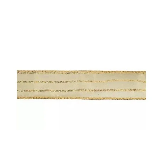 New Lot Of 3 Glitter Wired Edge Sheer Ribbon Ribbon 90 Ft X 1.5 in - Picture 2 of 6